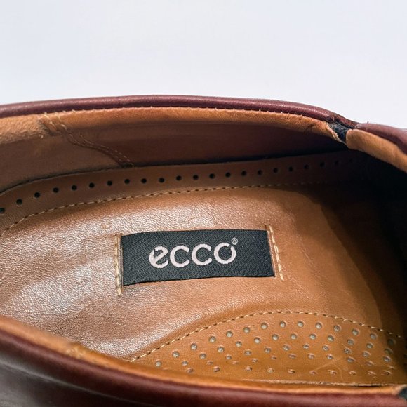 Ecco Arlanda Brown Leather Apron Toe Slip On Loafers Men\'s Size: 42 = 8/8.5 main image 4